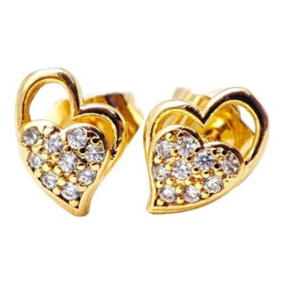 Picture of X8 BODY LUXURY EARRING WITH GOLD PLATED ZIRCON FE592